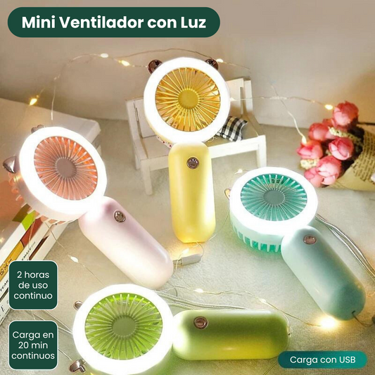 Mini Ventilador con Luz