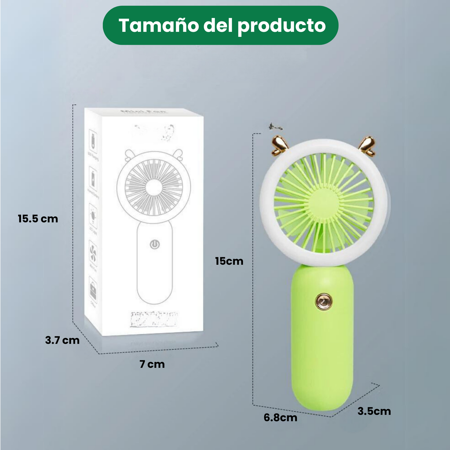 Mini Ventilador con Luz