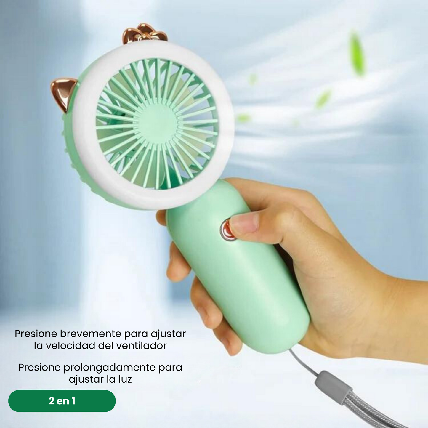 Mini Ventilador con Luz