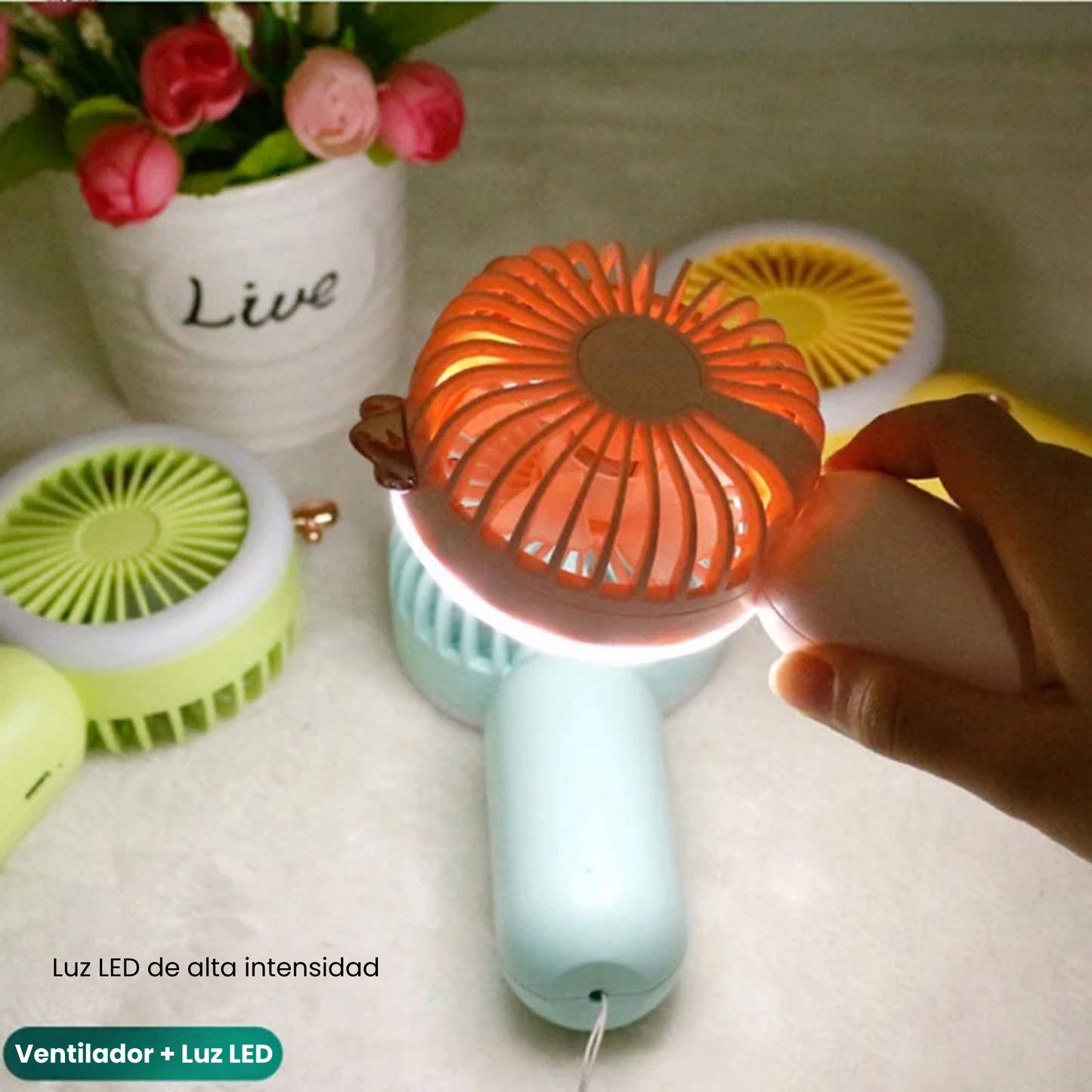 Mini Ventilador con Luz