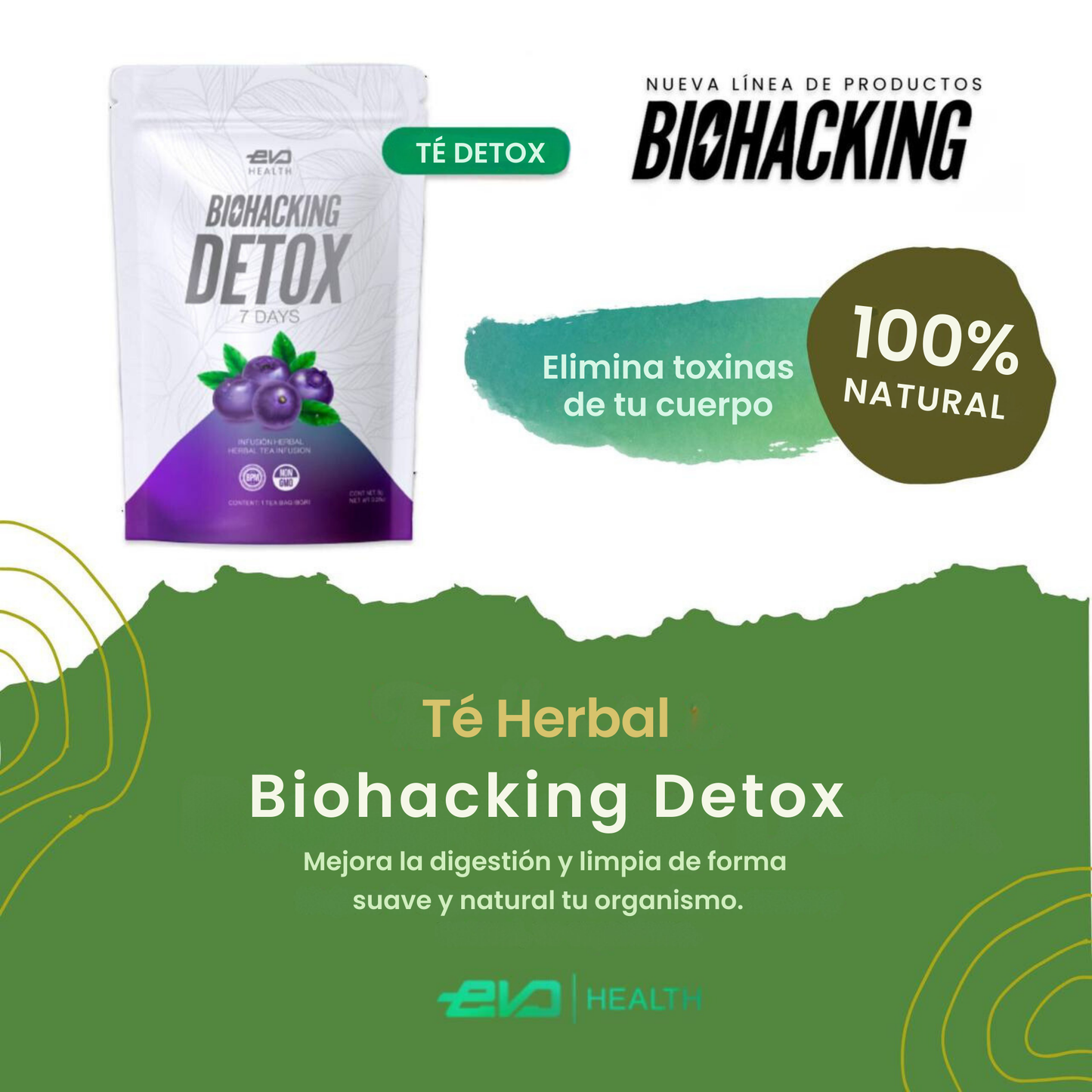 Reto Biohacking y Té DETOX 25 sobres