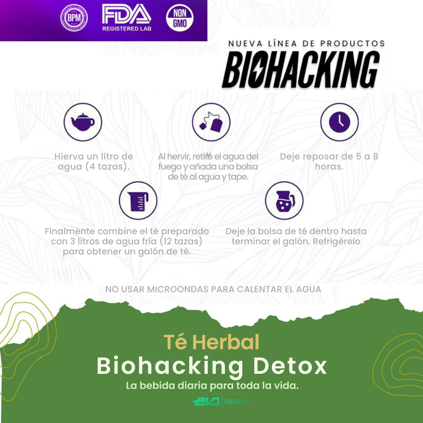 Reto Biohacking y Té DETOX 25 sobres