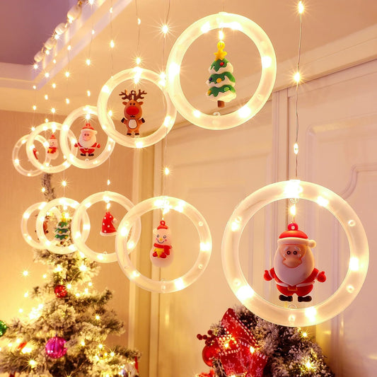 Luz LED aros navideños